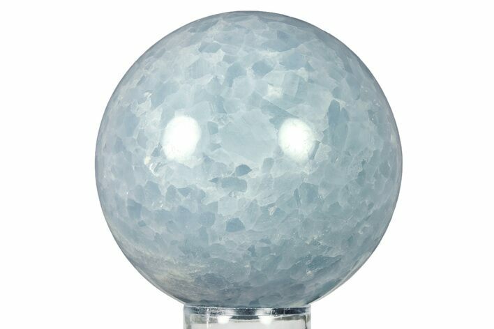 Polished Blue Calcite Sphere - Madagascar #277141